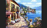 Cafe Canvas Paintings - Overlook Cafe I